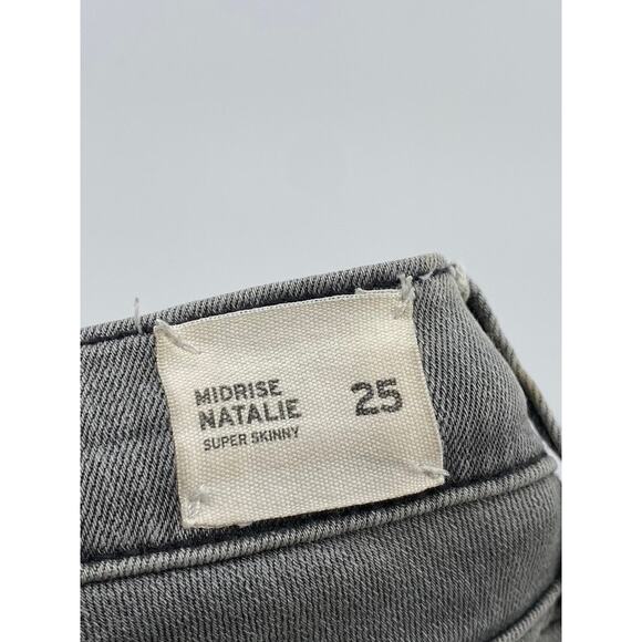 HUDSON Women's Light Gray Denim Super Skinny Midrise Natalie Jeans SZ 25 - Picture 9 of 12